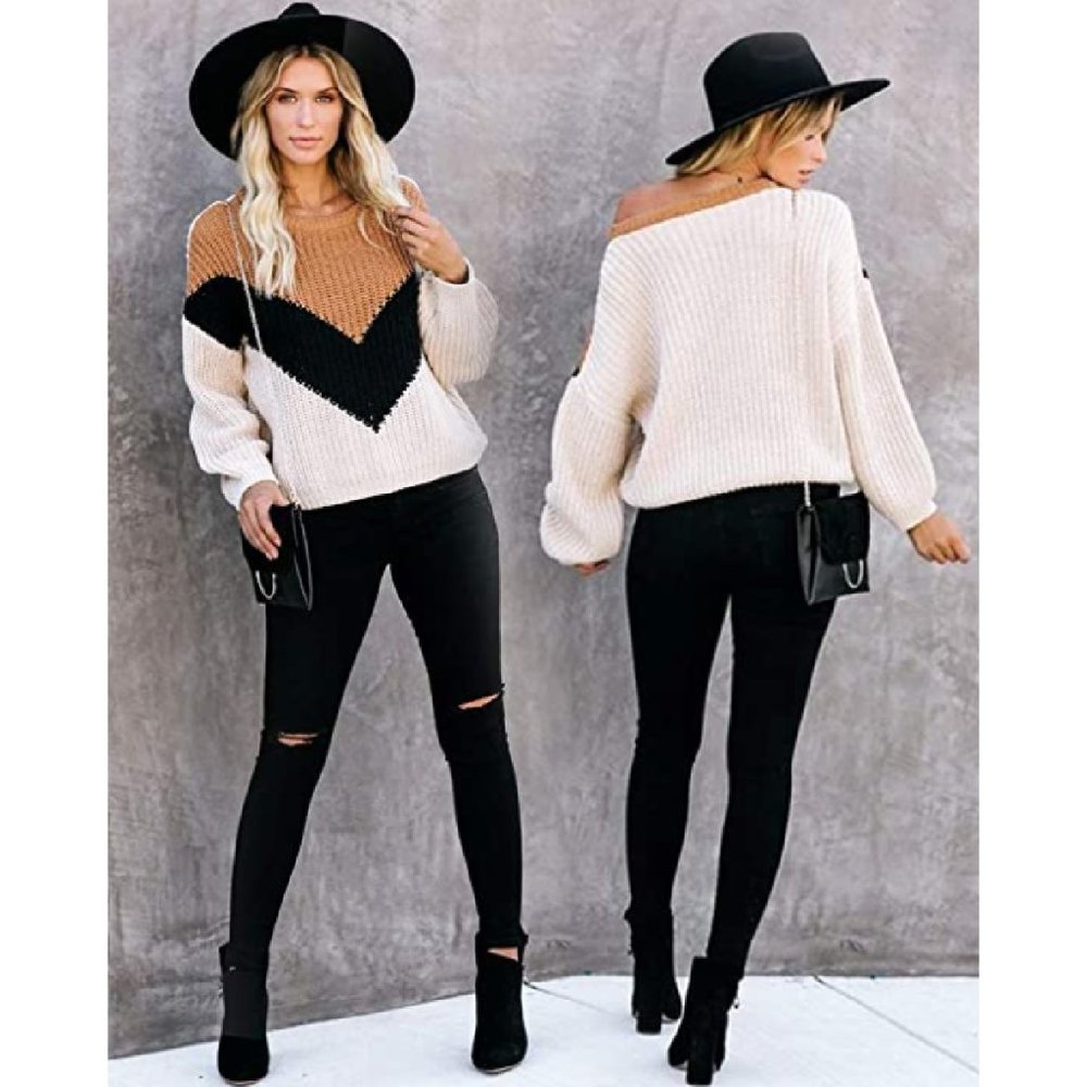 V-Shape Colorblock Sweater - image 7